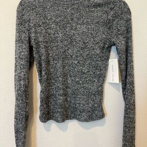 Gray Knit Long Sleeve Sweater